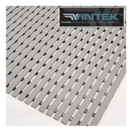 VinTread Mat Vinyl Wet Area Floor Matting for Swimming Pool Shower Sauna SPA Bath Tub Bath Splash Matting Water Drain Wet Flooring Anti-Slip Indoor/Outdoor by VinTek (3' x 2', Gray)