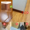 Brown Baseboard Corners Blocks Self Adhesive, Thickened Rubber Safety Corner