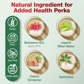 MAMOWYZ Berberine Supplement, Berberine with Ceylon Cinnamon Activates AMPK, Non GMO Vegan, 180 Count Total