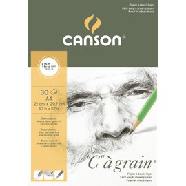 Canson 400060605 C a Grain Drawing Paper A4 Natural White