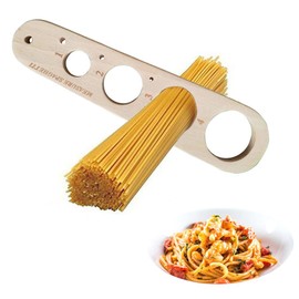 Beech wood Spaghetti Measurer Tool Quick Pasta Measuring Tool,Wood Herb Stripper for Kitchen Cooking Tool (With Stripper Holes)