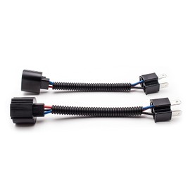 Xotic Tech 2pcs 9003 H4-To-H13 9008 Pigtail Wiring Harness Adapters for Light Retrofit/Xenon Light kit Installation