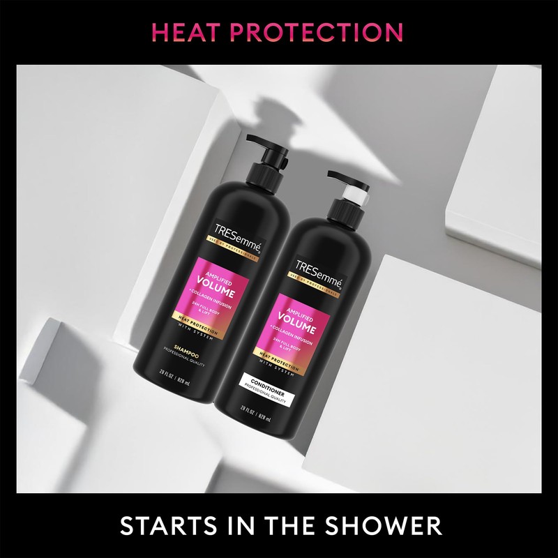 TRESemmé Shampoo and Conditioner Set, Amplified Volume + Collagen Infusion,