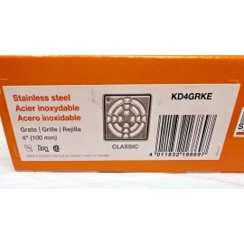 Schlüter 1 New Schluter Kerdi-Drain Grate Kit  4"  VARIOUS STYLES AVAILABLE!! - Classic Stainless Steel