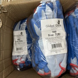 Global Glove Gripster® 300 Blue Rubber Coated Gloves, 12 Pair, Size S (7)