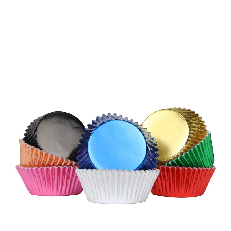 PME BC950 Assorted Metallic Foil Baking/Cupcake Cases, Set of 8,