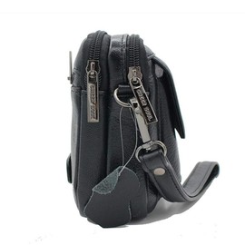 Leather Clutch Bag Wrist Purse for Men Women Travel Outdoor Business Organizer Wristlet Strap Pouch Coin Money Wallet Handbag Multi-Purpose Cell Phone Holder Daypack Coffee