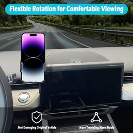 AOUKKL Car Phone Holder Fits for Lincoln Nautilus 2024 2025 Accessories(Only fit for 11.1-Inch Screen),Thick Cases Friendly,Cell Phone Mount for 4-7 in Phones