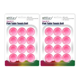 eMKay® Pack of 24 Ping Pong Table Tennis Balls (3-Star 40+ High-Performance ABS Material Training Balls) Ideal for Indoor and Outdoor Table Tennis - PINK