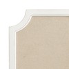 Hogan Framed Scalloped Decorative Wall Pinboard, White, 18 x 30,