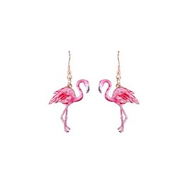 Pink Cute Flamingo Summer Metal Dangle Earring No.401