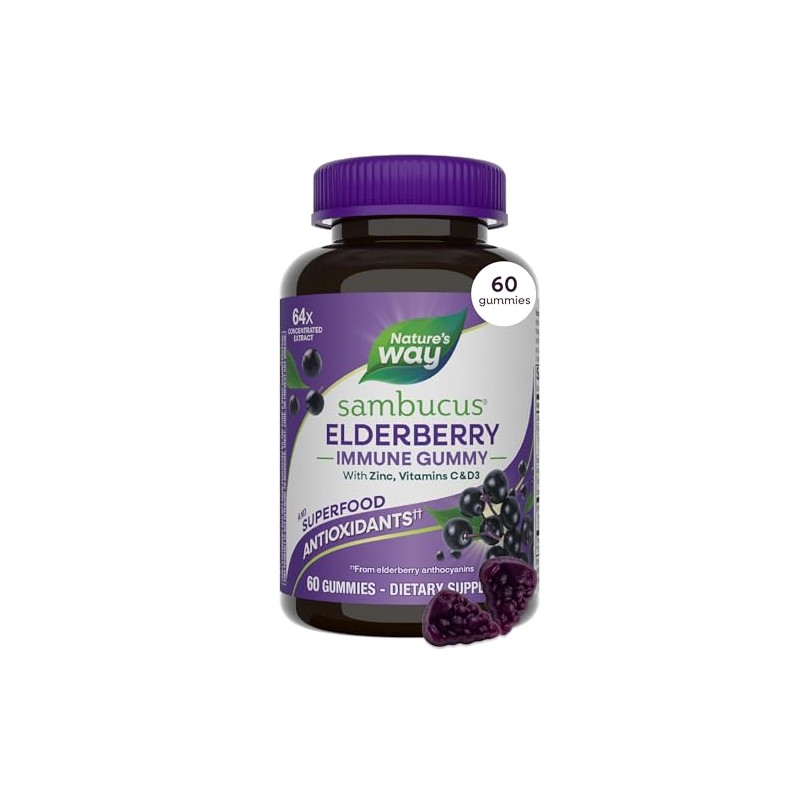 Sambucus Elderberry Gummies Suplementos Herbales 10486