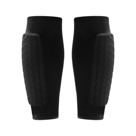 Football and Ski Shin Guards, 1 Pair Honeycomb Compression Sleeve Pads with Superior Impact Absorption, Lightweight and Breathable Shin Pads for Outdoor Sportsk, Soccer Training and Matches