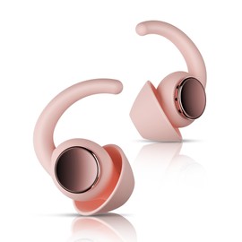 LIMEHO Ear Plugs for Sleeping Noise Cancelling, Reusable Earplugs for Sleep, Concerts, Travel, Work, Study&Focus, SNR 30dB Silicone Earplugs 2 Pairs (Deep Pink)