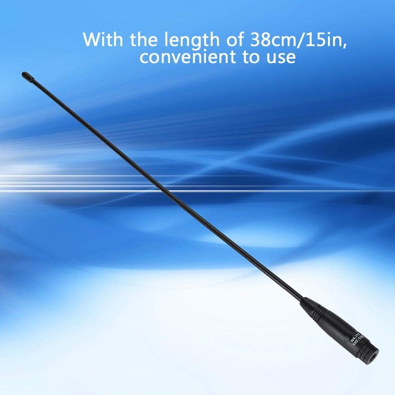 Zerone 38 cm Walkie Talkie Antenna, SMA Plug 144/430MHz Antenna