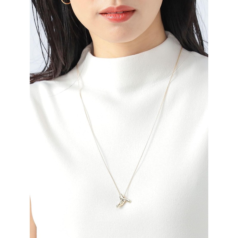 Beams Heart Women's Long Necklace, Nuance Motif, Gold One Size