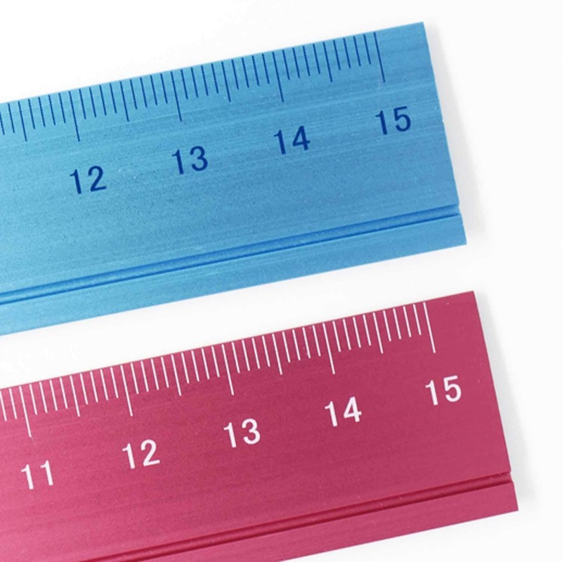 SLIP-ON DAR-2802 Aluminum Ruler, S Lined, Simple, 0.0 inch (0