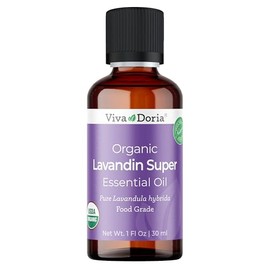 Viva Doria Lavandin Essential Oil, USDA Certified, Organic Lavandin Oil (Super Variety) 100% Pure, Natural Essential Oil, Undiluted, for Aromatherapy | Food Grade, 30 mL (1 Fluid Ounce)