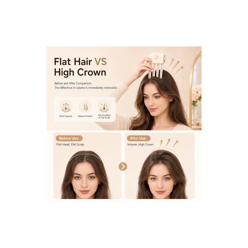 Pinza de volumen para cabello inalámbrico (rosa)