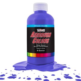 U.S. Art Supply Saffire Blue Opaque Acrylic AirbrU.S.h Paint 8 oz.- Ready to Spray and Also Great Acrylic for Pouring Art