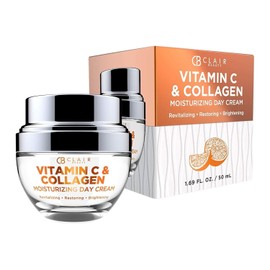 CLAIR BEAUTY Vitamin C and Collagen Daily Face Moisturizer - Restore & Brighten Skin Tone