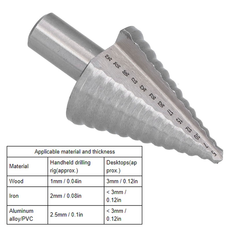 Step Drill Bit Pagoda Cone Bearing Steel Professional Reaming Chamfering