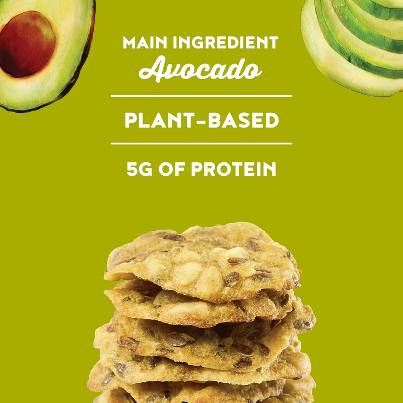 Hippie Snacks Avocado Crisps, Guacamole, Plant-based, High Protein, Gluten Free