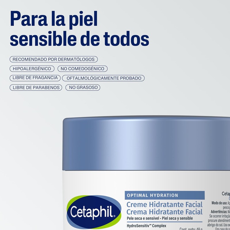 Cetaphil Optimal Hydration Crema de Día Facial Piel Sensible y
