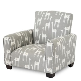 The Rose Hill Company Kid Rocking Chair for Toddlers, Child Chair for Little Kids, Upholstered Toddler Armchair for Children, Comfy and Cute Little Kid Chairs (Legs, Grey Giraffes Print)