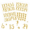 Papierdrachen 24 Advent Calendar Number Stickers - Gold | Number