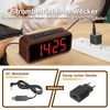 Alarm Clock Loud for Deep Sleepers, Wooden Alarm Clock with