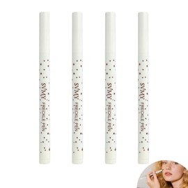 4 PCS Sommersprossen Stift, Henna Braun Sommersprossen, Freckles Pen, Fake Freckles, Natürliche lebensechte Sommersprossen Makeup, Wasserdicht Langanhaltende Sommersprossen Werkzeug