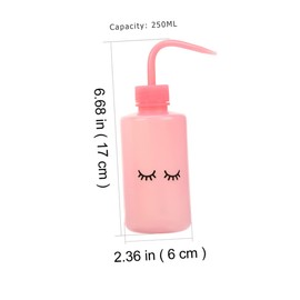 ABOOFAN 3pcs Eyelash Wash Bottles Squeeze Tattoo Washing Bottles with Bent Nozzle Transparent Compact Lightweight for Beauty Salon Gardening and Household Use