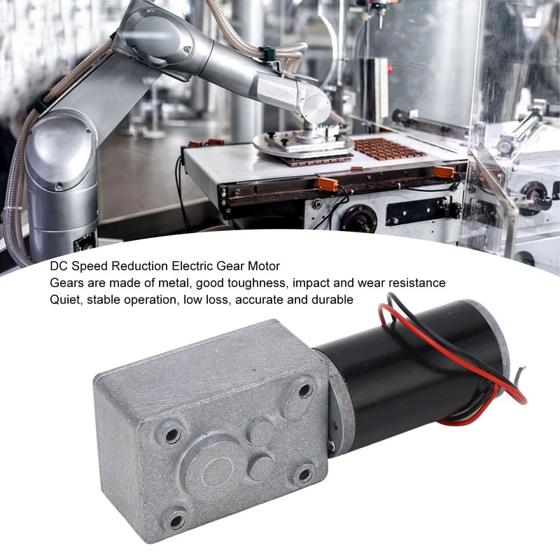 60RPM Single Shaft DC Geared Motor High Transmission Accuracy Speed
