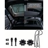 RAMGLYO Car Boot Retaining Strap 2 Pieces + 2 Clips,