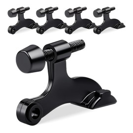 Door Stoppers 5 Pack Hinge Pin Door Stops, Adjustable Door Stoppers Security for Wall Protector, Doorstop with Rubber Bumper Tips (Black)