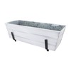 Achla Designs Medium White Flower Box with Brackets for 2
