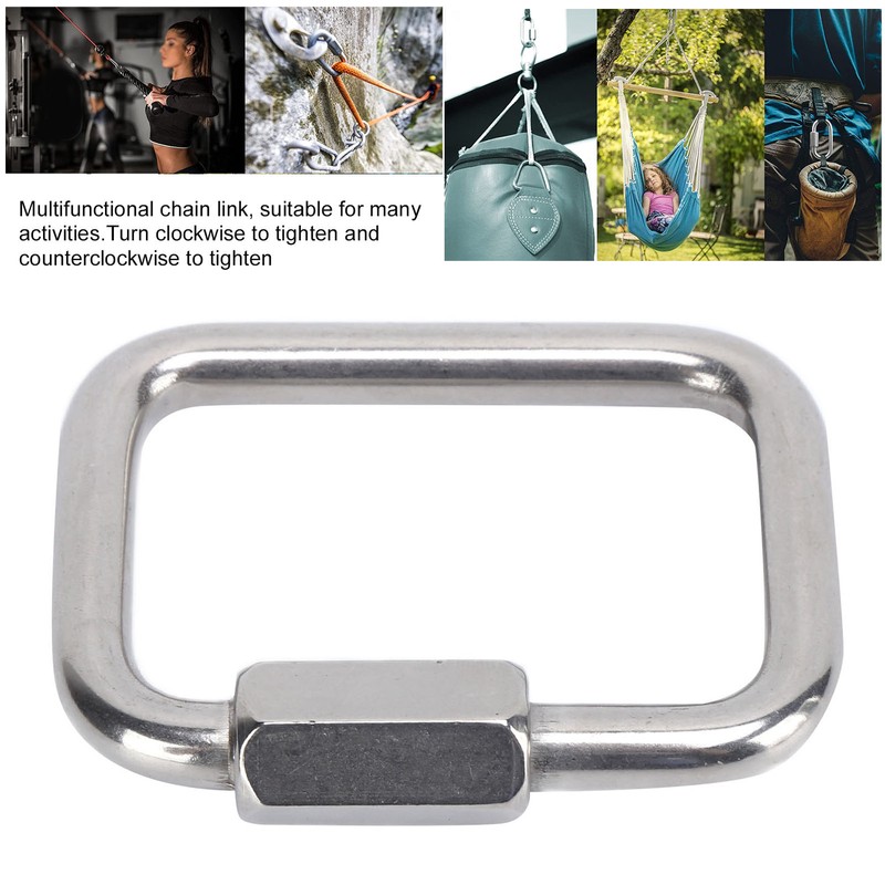 Chain Link Stainless Steel 4‑Corner Multifunctional Connection Buckle for Outdoor