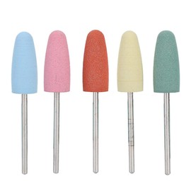 Juego de brocas para uñas, 5 piezas de manicura de goma, pedicura, accesorio para rebabas de pulido de uñas, quitar uñas de acrílico, esmalte de gel, extensión de poli, gel de uñas(#1)