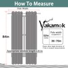 Yakamok 100% Blackout Curtains 84 Inches Long, 2 Thick Layers