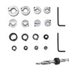 Zasvec Depth Limiter Adjusting Ring 16 Pieces Drill Depth Stop