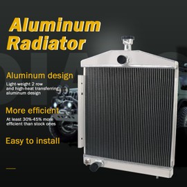 2 Row Lincoln Welder Radiator Tractor Radiator Compatible with Lincoln Welder 200 250 AMP SA200 SA250 G1087 H19491 Aluminum Radiator