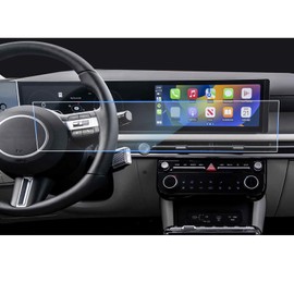 CDEFG for Hyundai Santa Cruz 2025 Screen Protector Tempered Glass, Screen Protector for 2025 Hyundai Santa Cruz 12.3-Inch Dual Screen Digital Cluster Display Anti Fingerprint
