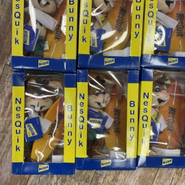 NesQuik Bunny Surfer Surf Board Stuffed Plush Toy Box Nestle 1999 Qty 1