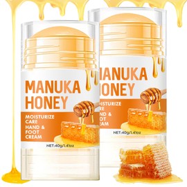 Honig Fusscreme für Rissige Ferse, Cracked Heel Repair Balm Stick, Macht die Haut Weich und Befeuchtet, Feuchtigkeitscreme für Trockene Füße, Hände, Fersen (2)