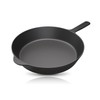 COOKLIFE 12 Inch Lightweight Pre-Seasoned Cast Iron Skillets - Smooth