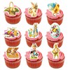 Easter Bunny Eggs Cupcake Topper Cookie Decorations 20X (Wafer- E06)