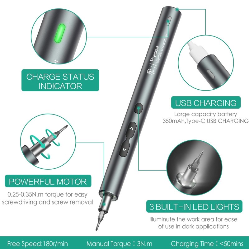 ORIA Electric Screwdriver, 28 in 1 Mini Precision Screwdriver Set,