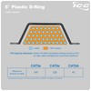 ICC 5" Plastic Cable Management D-Ring, 25-Pack – Non-Conductive Wall