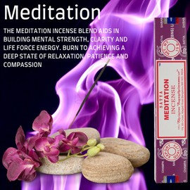 Satya Nag Champa Meditation Incense Sticks | x1 pack | comes with SAMASIA bookmark | Incense can be used for Aromatherapy, Yoga Meditation and Relaxation